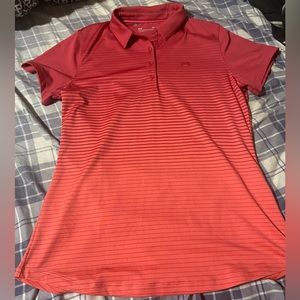 Pink Ombre underarmor golf polo